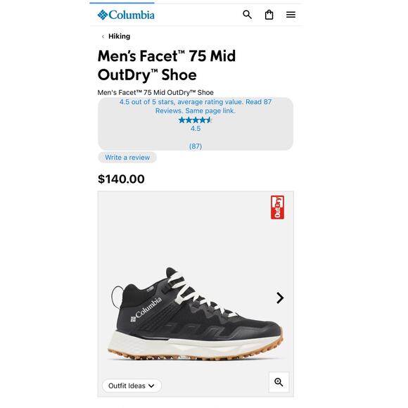 Columbia Facit 75 Mid-Outdry sz 14 main image 8